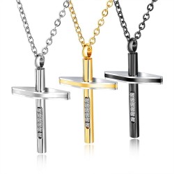 Cross christian necklaces - gold - silver - blackKettingen