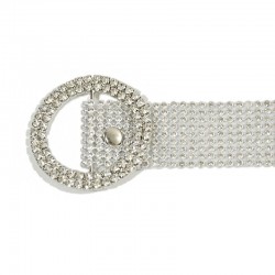Fashion Thin Shiny Rhinestone Belt Transparent Crystal Belts For Women s Casual Metal Buckle Pvc Le