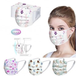 50 stuks - wegwerp antibacterieel medisch gezichtsmasker - mondmasker - 3-laags - unisex