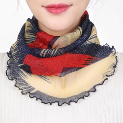 Neck collar scarf - women - silk - anti uv - mask