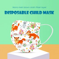 Gezichts-/mondmaskers - voor kinderen - 3-laags - dierenprintMondmaskers