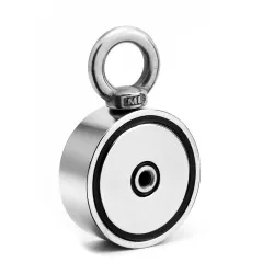 D48 - D60 - D67 - D75 - sterke neodymium magneet met haak - dubbelzijdig zoeken - D60 * 22 mmMagneten