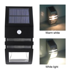 Solar LED Light - Outdoor - Motion Sensor - Stainless Steel - Black - WhiteSolar verlichting
