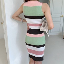 Sleeveless Dress - Striped - 2 ColoursJurken