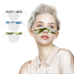 Transparent Mundschild - Kunststoff Halbmaske - Lippenlesung