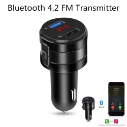 Frei - Bluetooth - 4.2 FM - Transmitter - Auto-Ladegerät - Dual USB Adapter - MP3 Player