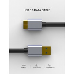 Micro B USB - 3.0 Cable - 5Gbps - External Hard Drive CableKabels