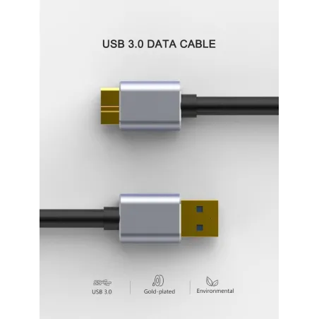 Micro B USB - 3.0 Cable - 5Gbps - External Hard Drive CableKabels