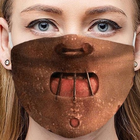Dust-proof - anti-pollution - face mask - adjustable - cotton - funny print