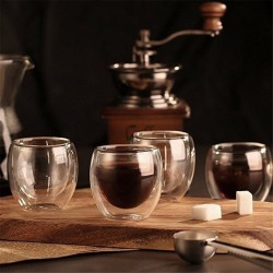 Heat-resistant - Double Wall Glass Cup - Beer - Espresso - CoffeeKopjesverwarmers