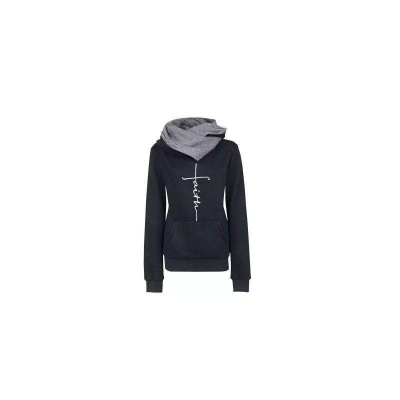 Autumn - Winter - Hoodies - Sweatshirts - Women - Faith Embroidered PrintHoodies & Truien