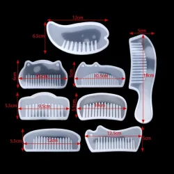 3D - Transparent - Silicone - Comb - Resin MoldsSpeelgoed