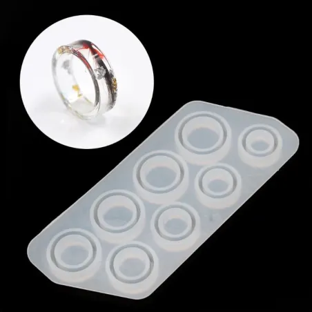 8Pcs - Assorted Sizes Ring - Silicone Mold - Resin JewelrySpeelgoed