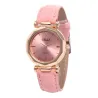 Women - Leather - Watch - Luxury - Quartz - Crystal - WristwatchHorloges