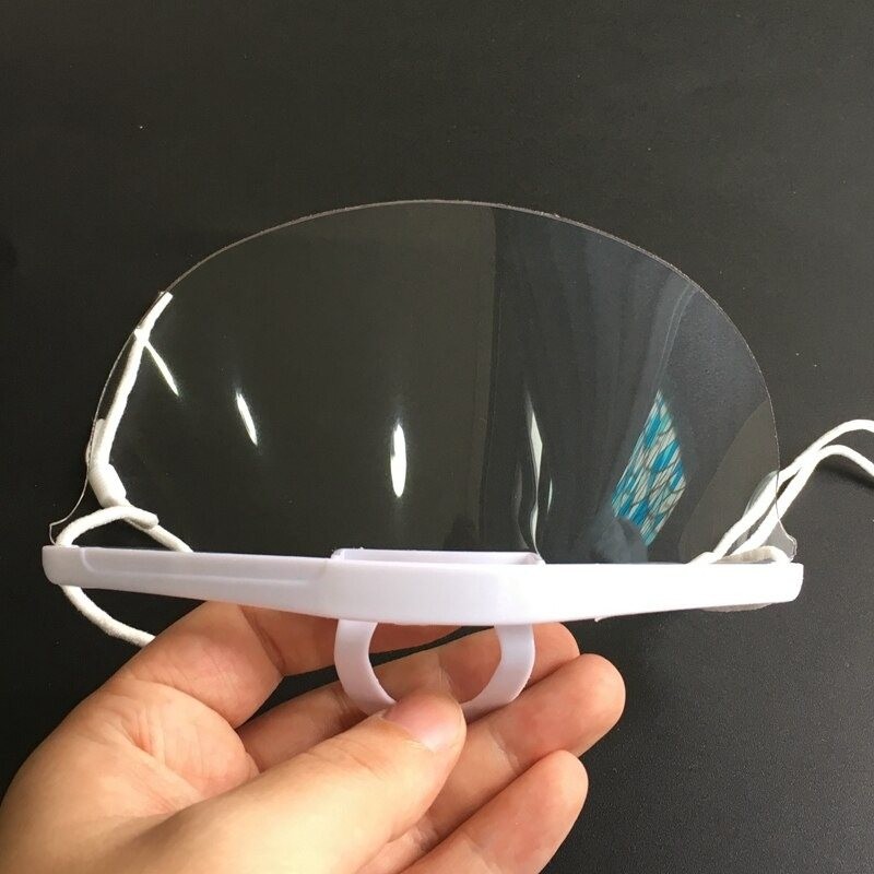 5 Stück - transparente Mundmaske - Kunststoffschild