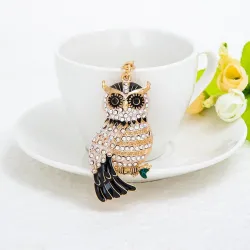 Cute Owl - Rhinestone - KeychainSleutelhangers