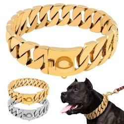 Strong Metal Dog Chain - Stainless Steel - Large DogsHalsbanden en Lijnen