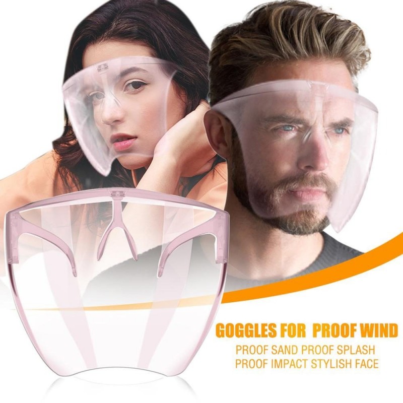 Protective transparent mouth / face mask - plastic shield - goggles - reusable