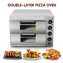 Elektrische oven - voor pizza / kip / brood - roestvrij staal - dubbellaagsBakvormen