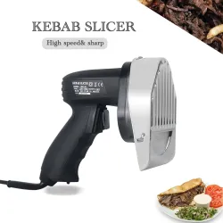 Elektrische kebab / shoarma snijmachine met mesjesStaal