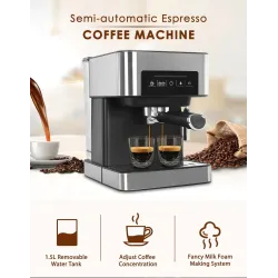 Koffiemachine - melkopschuimer - koffiemolen - 20 Bar - 220Vkoffiewaren