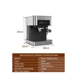 Koffiemachine - melkopschuimer - koffiemolen - 20 Bar - 220Vkoffiewaren