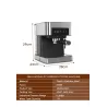 Koffiemachine - melkopschuimer - koffiemolen - 20 Bar - 220Vkoffiewaren