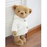 Plush teddy bear with white coat - toyCuddly toys