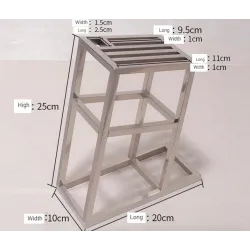 Knives holder stand - 6 holes - stainless steel kitchen storage rackKitchen knives