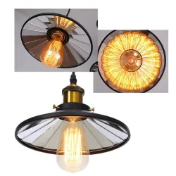 E27 - zwarte vintage lamp - uitschuifbaar in lengte verstelbaarPlafondverlichting