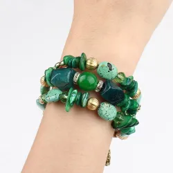Multi colored beads - charm bracelets - resin stoneArmbanden