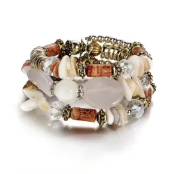 Multi colored beads - charm bracelets - resin stoneArmbanden