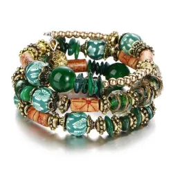 Multi colored beads - charm bracelets - resin stoneArmbanden