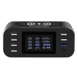 Qi wireless charger - quick charge 3.0 - 60W - 8-ports USB - charging stationBattery & Chargers