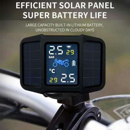 Motorcycle - Tire Pressure Monitoring System - 2 External Sensor - Real-time DisplayInstrumenten