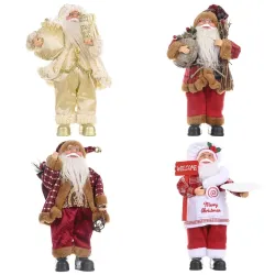 Kerstdecoratie - Kerstman - mini stoffen popKerstmis