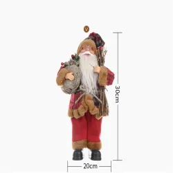 Kerstdecoratie - Kerstman - mini stoffen popKerstmis