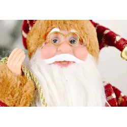 Kerstdecoratie - Kerstman - mini stoffen popKerstmis
