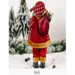 Kerstdecoratie - Kerstman - mini stoffen popKerstmis