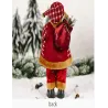 Christmas decoration - Santa Claus - mini cloth dollChristmas