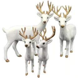Kerstdecoratie - wit rendier - hertKerstmis