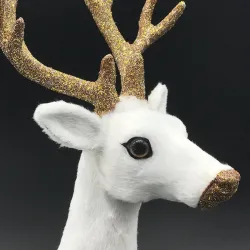 Christmas decoration - white reindeer - deerChristmas