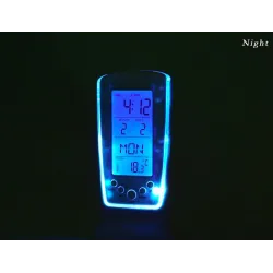 LED - blue luminous digital clock - electronic calendar - thermometer - 7-sounds alarm clockClocks