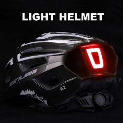 Fahrradhelm mit LED-Licht - wiederaufladbar - angeformt - Sportkopfschutz