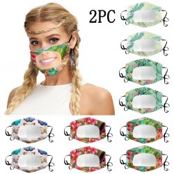 2 Stück - antibakterielle Gesichtsmasken - transparente Mundabdeckung - Lippenlesung