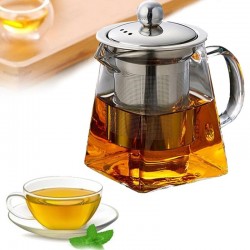 Heat Resistant Glass - Teapot - Stainless SteelTheefilters
