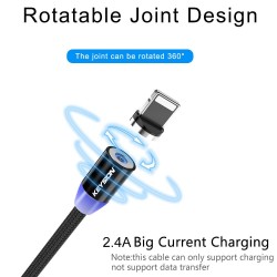 LED Magnetische USB-Kabel - Schnelle Aufladung - Typ C - Micro USB - iOS