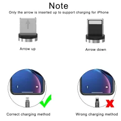 LED Magnetic USB Cable - Fast Charging - Type C - Micro USB - iOSKabels