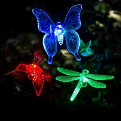 Solar - LED - Outdoor / Garten dekorative Licht - Schmetterling - Libelle - Vogel
