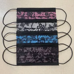 Mouth / face protective masks - disposable - 3-layer - lace design - 10 - 50 - 100 piecesMouth masks